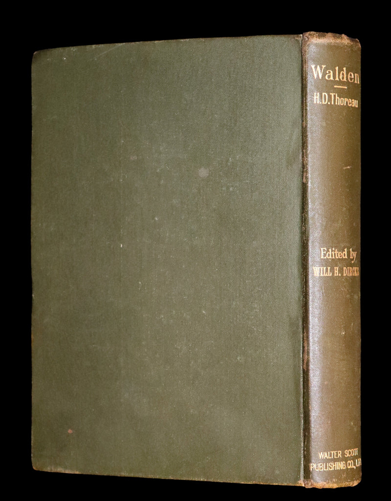 1886 Rare Victorian Book - WALDEN by Henry David THOREAU With an Introductory Note by Will H. Dircks.
