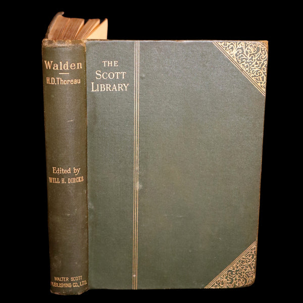 1886 Rare Victorian Book - WALDEN by Henry David THOREAU With an Introductory Note by Will H. Dircks.
