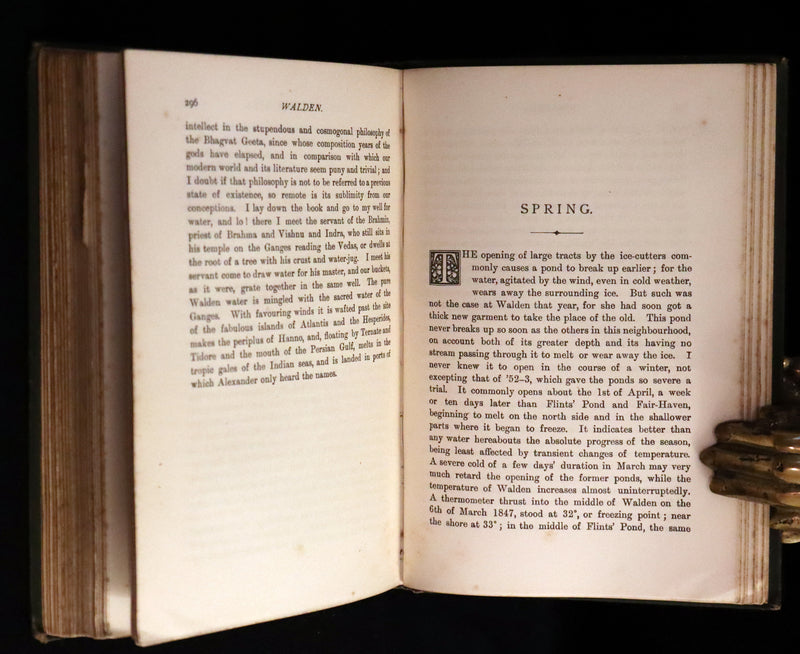 1886 Rare Victorian Book - WALDEN by Henry David THOREAU With an Introductory Note by Will H. Dircks.