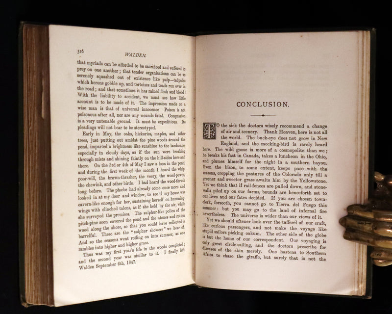 1886 Rare Victorian Book - WALDEN by Henry David THOREAU With an Introductory Note by Will H. Dircks.