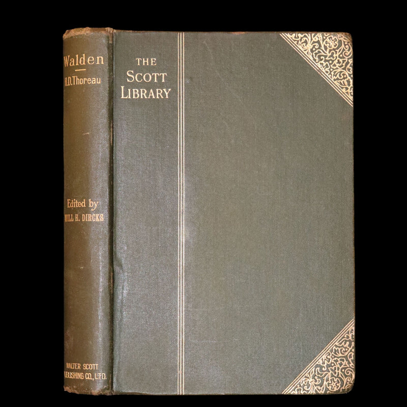 1886 Rare Victorian Book - WALDEN by Henry David THOREAU With an Introductory Note by Will H. Dircks.
