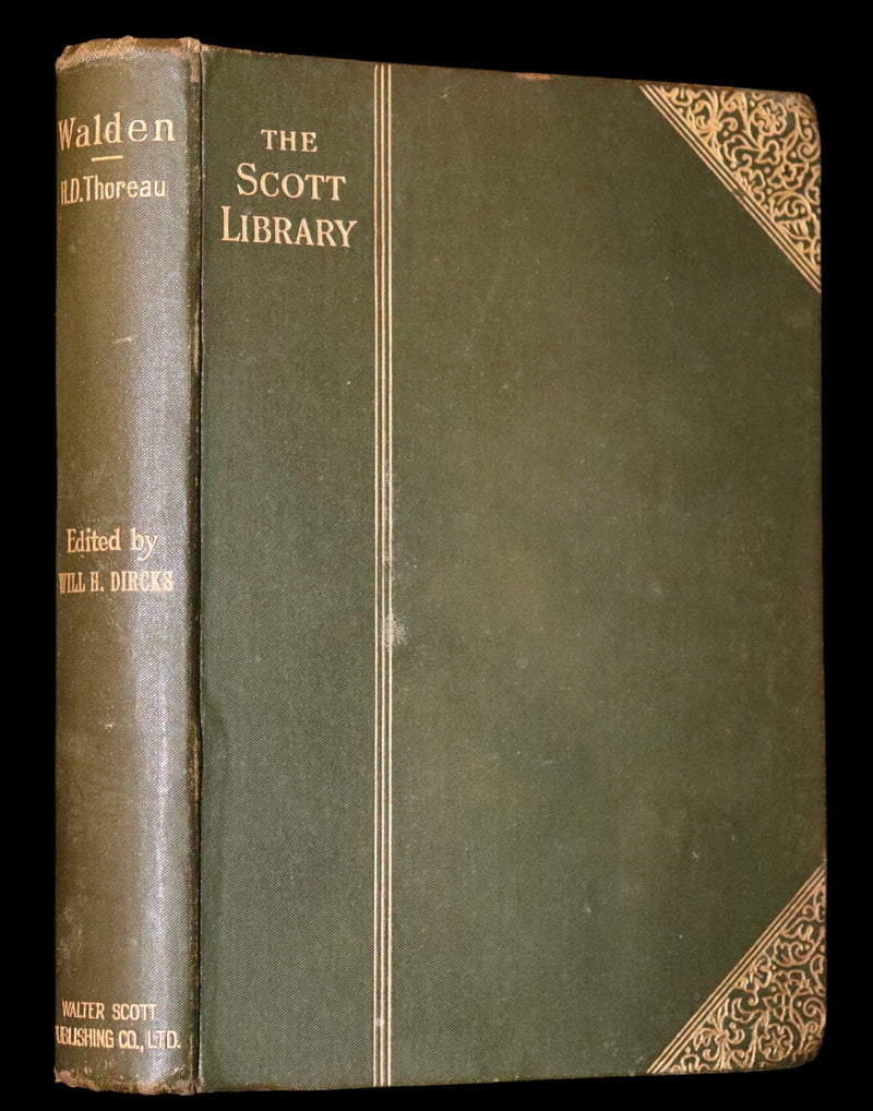 1886 Rare Victorian Book - WALDEN by Henry David THOREAU With an Introductory Note by Will H. Dircks.