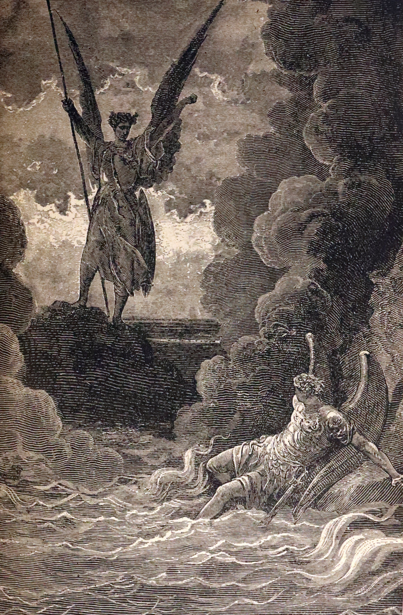 1886 Rare Victorian Book ~ The Poetical Works of John Milton. The Paradise Lost, Paradise Regained, etc. Illustrated.