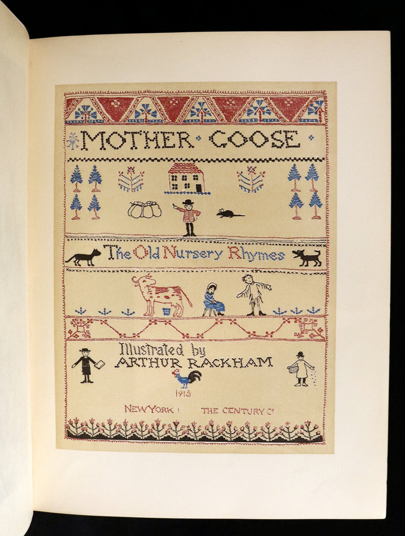 1913 Rare First US Edition - MOTHER GOOSE illustrated by Arthur Rackham.