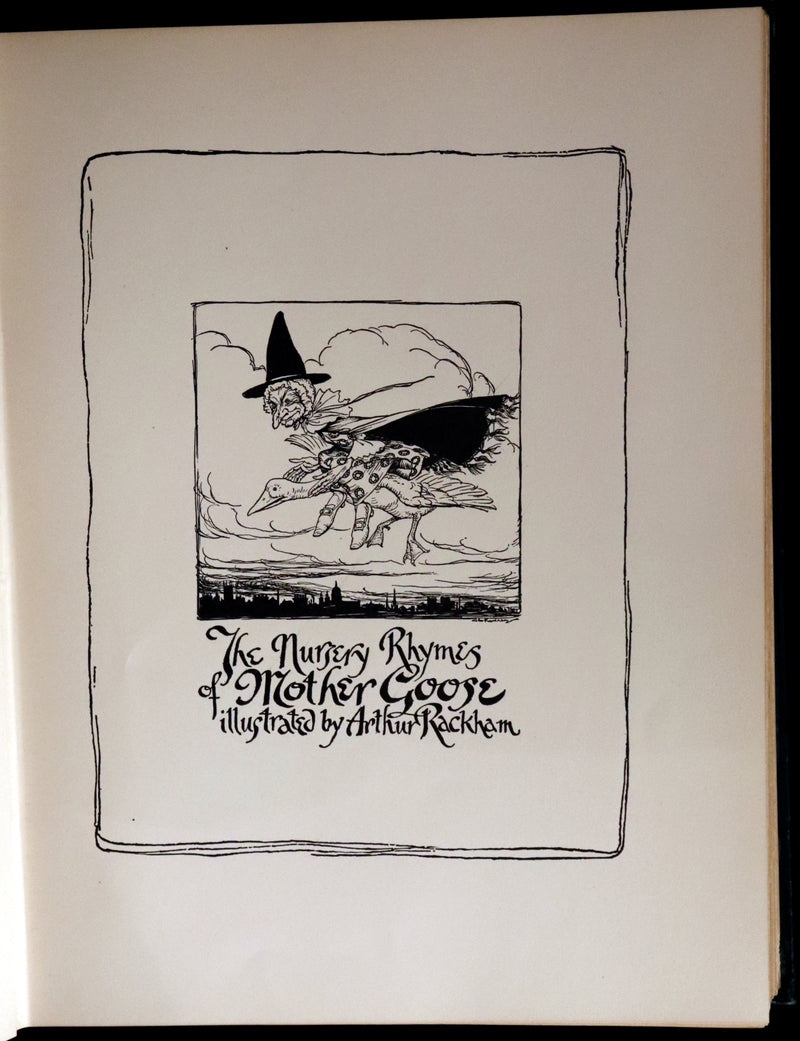 1913 Rare First US Edition - MOTHER GOOSE illustrated by Arthur Rackham.