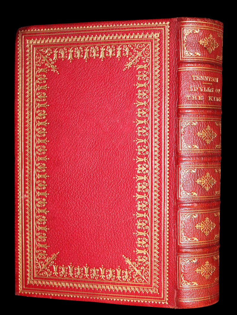 1878 Rare Book in a beautiful binding - Legend of King Arthur - IDYLLS OF THE KING by Alfred Tennyson.