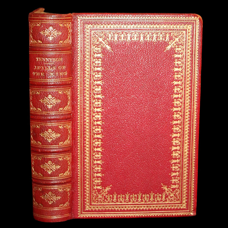 1878 Rare Book in a beautiful binding - Legend of King Arthur - IDYLLS OF THE KING by Alfred Tennyson.