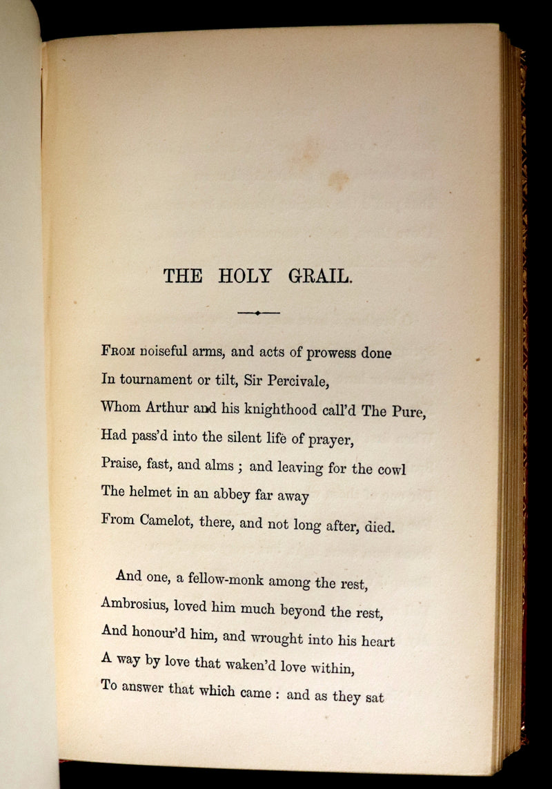 1878 Rare Book in a beautiful binding - Legend of King Arthur - IDYLLS OF THE KING by Alfred Tennyson.