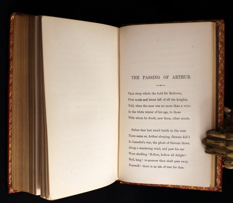 1878 Rare Book in a beautiful binding - Legend of King Arthur - IDYLLS OF THE KING by Alfred Tennyson.