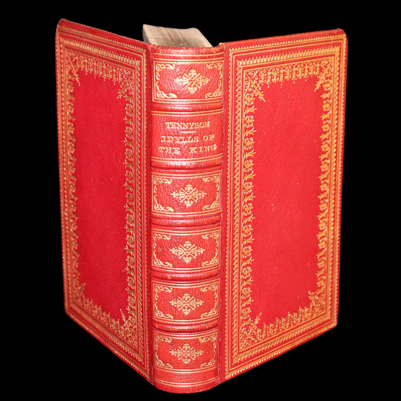 1878 Rare Book in a beautiful binding - Legend of King Arthur - IDYLLS OF THE KING by Alfred Tennyson.