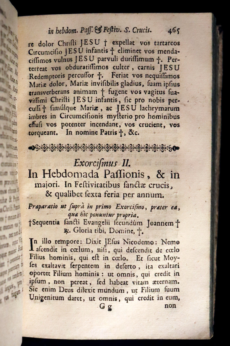 1744 Rare Latin Book in a beautiful vellum binding - EXORCISM & Benediction Manual - Locupletissimus Thesaurus continens Benedictiones, Conjurationes, Exorcismos, Absolutiones, ...