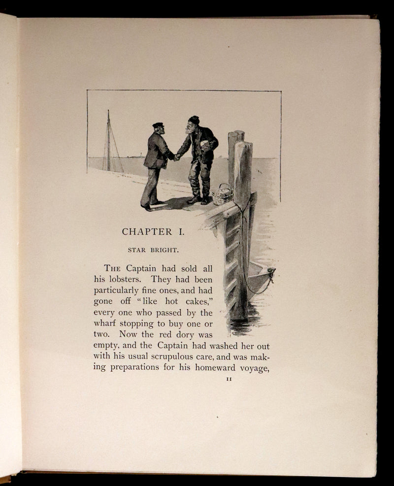 1893 Rare Victorian Book - CAPTAIN JANUARY, Lighthouse Keeper and His Little Girl by Laura E. Richards. Illustrated.