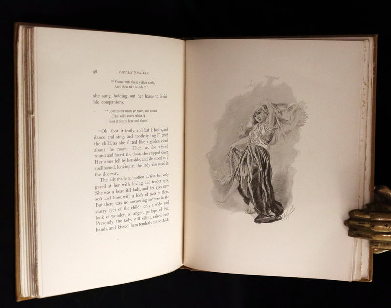 1893 Rare Victorian Book - CAPTAIN JANUARY, Lighthouse Keeper and His Little Girl by Laura E. Richards. Illustrated.