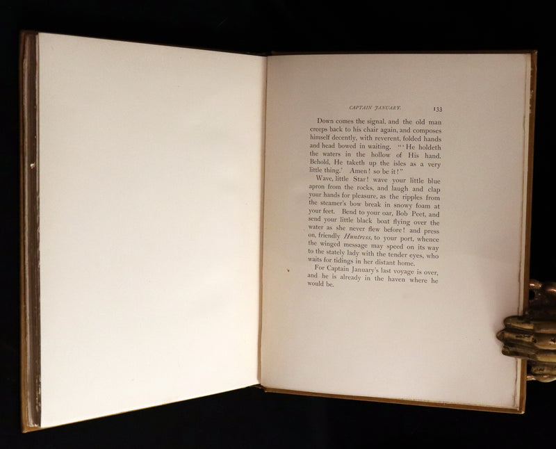 1893 Rare Victorian Book - CAPTAIN JANUARY, Lighthouse Keeper and His Little Girl by Laura E. Richards. Illustrated.