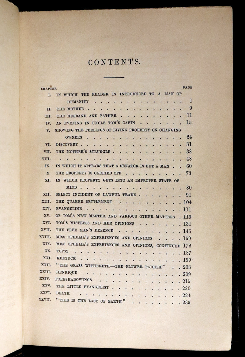 1852 Rare Second Edition ~ Uncle Tom's Cabin by Harriet Beecher Stowe. Illustrated.