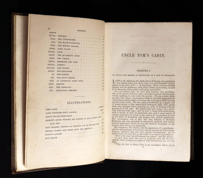 1852 Rare Second Edition ~ Uncle Tom's Cabin by Harriet Beecher Stowe. Illustrated.