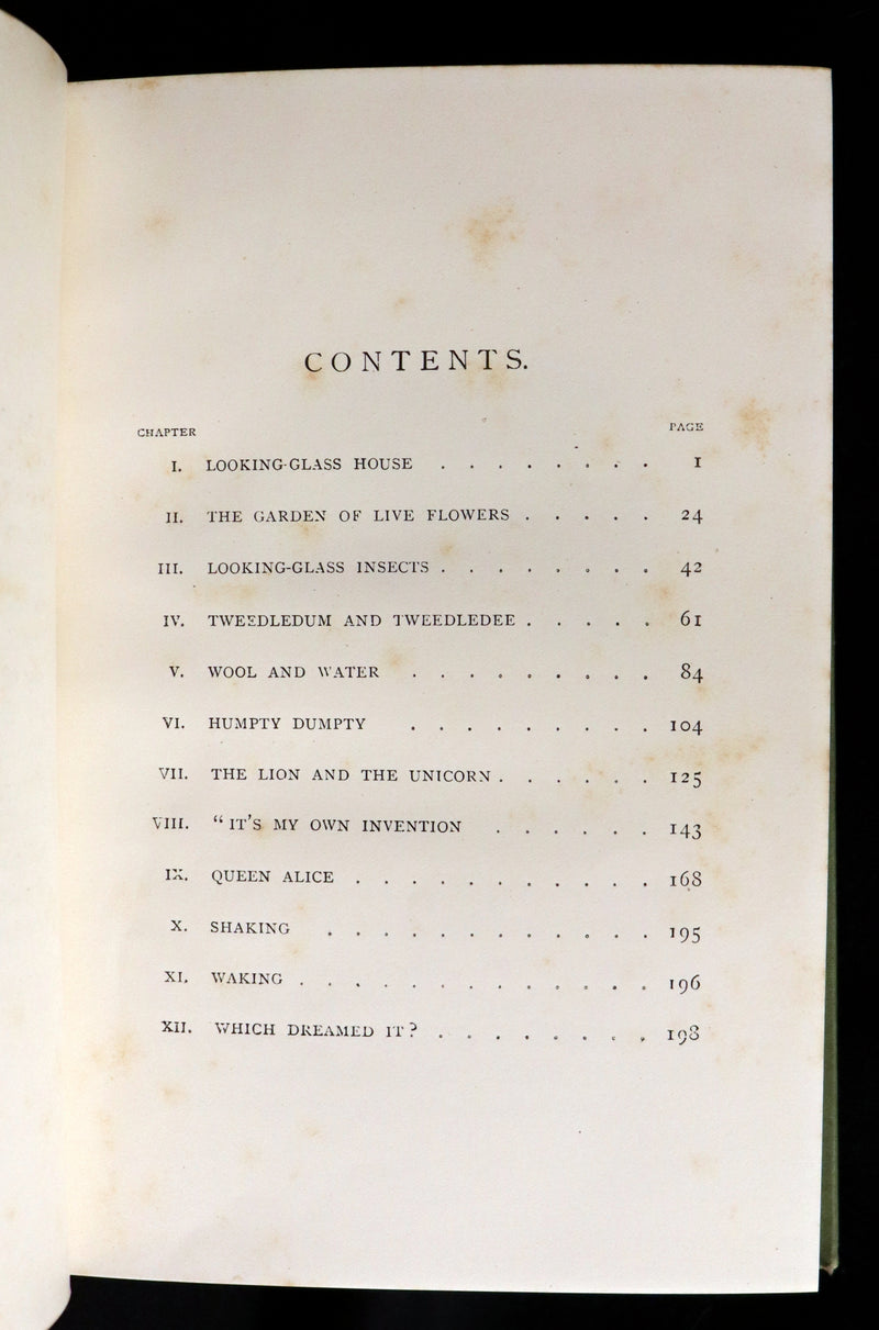 1887 Rare Victorian Book - Through the Looking Glass, and What Alice Found There by Lewis Carroll.