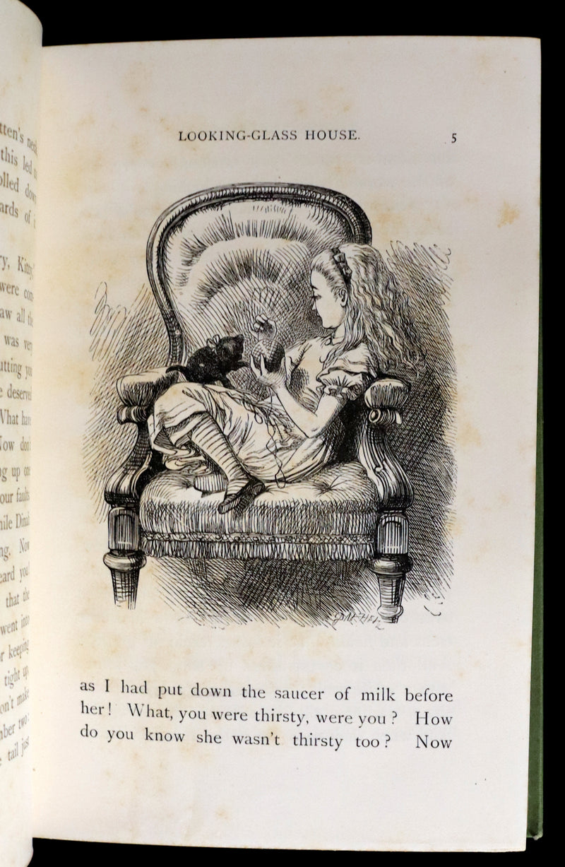 1887 Rare Victorian Book - Through the Looking Glass, and What Alice Found There by Lewis Carroll.