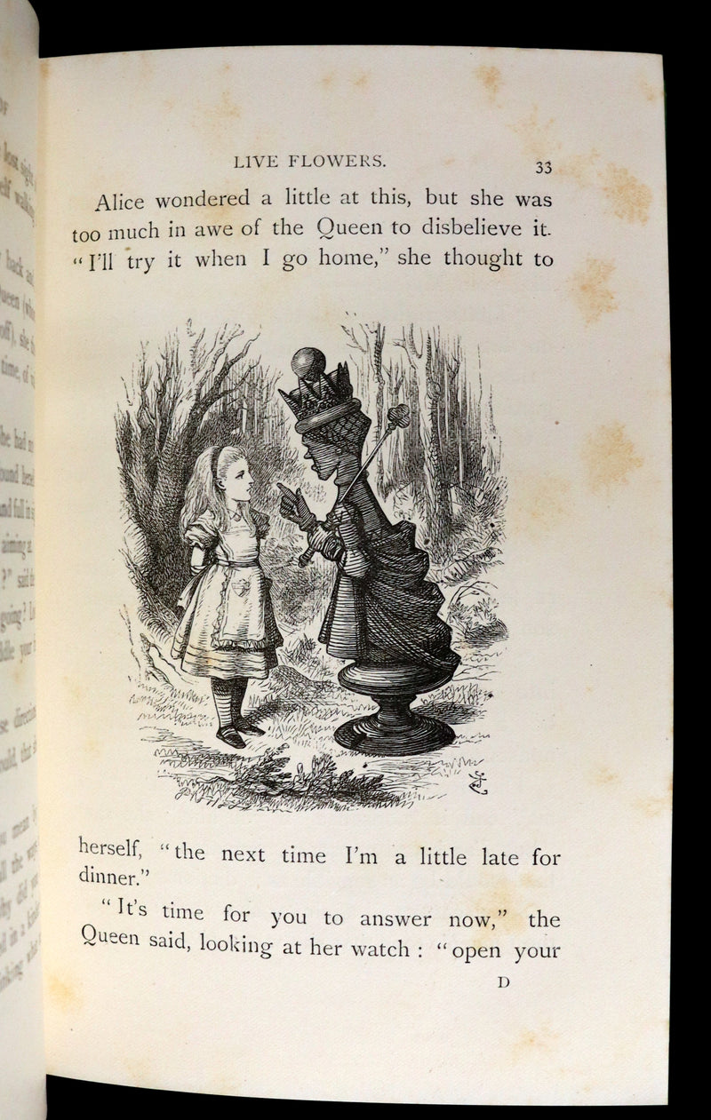1887 Rare Victorian Book - Through the Looking Glass, and What Alice Found There by Lewis Carroll.