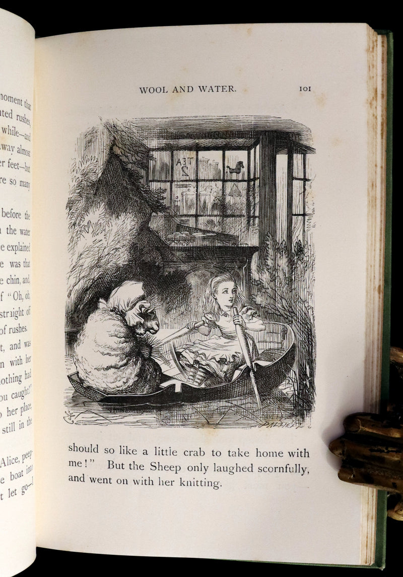 1887 Rare Victorian Book - Through the Looking Glass, and What Alice Found There by Lewis Carroll.