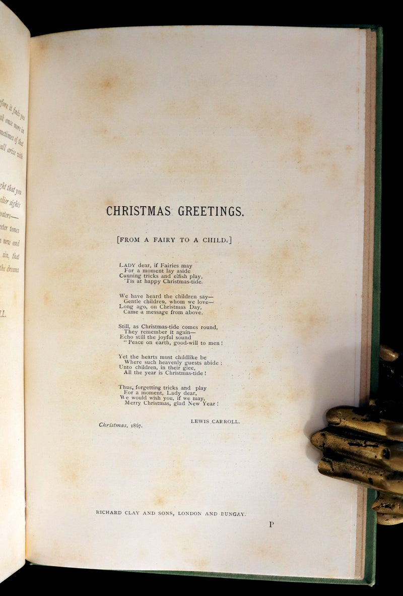 1887 Rare Victorian Book - Through the Looking Glass, and What Alice Found There by Lewis Carroll.