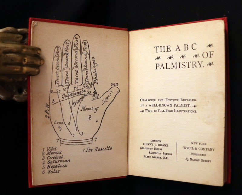 1890 Scarce Book - Character and Fortune Revealed. The ABC Guide to PALMISTRY by Paul Bello.