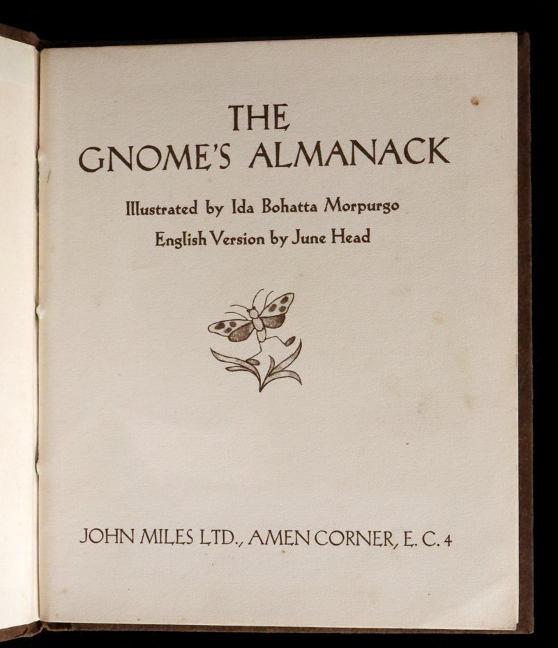 1936 Scarce First Edition - THE GNOME'S ALMANACK by Ida Bohatta translated by June Head.