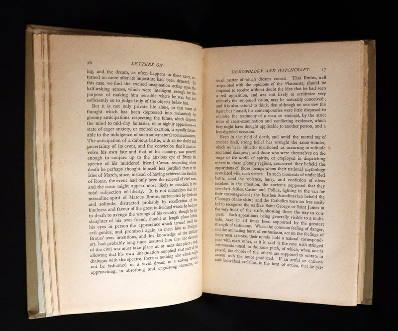 1885 Rare Edition  - Demonology and Witchcraft - WITCHES & FAIRIES by Sir Walter Scott.