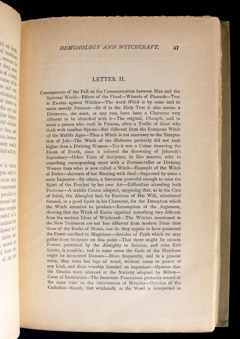 1885 Rare Edition  - Demonology and Witchcraft - WITCHES & FAIRIES by Sir Walter Scott.