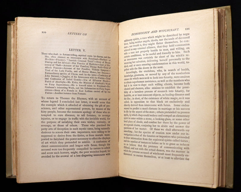 1885 Rare Edition  - Demonology and Witchcraft - WITCHES & FAIRIES by Sir Walter Scott.