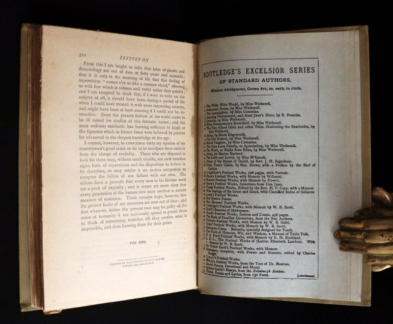 1885 Rare Edition  - Demonology and Witchcraft - WITCHES & FAIRIES by Sir Walter Scott.
