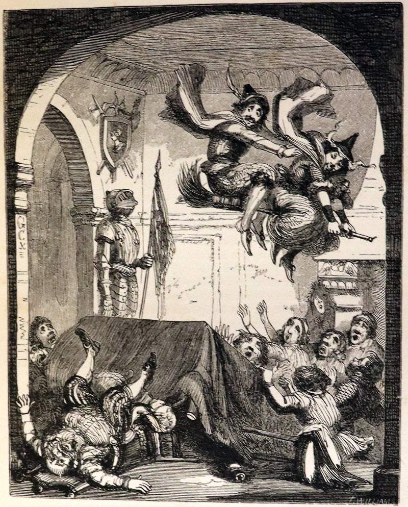 1874 Beautiful Morocco Binding - INGOLDSBY LEGENDS Illustrated by Cruikshank, Leech and Tenniel.