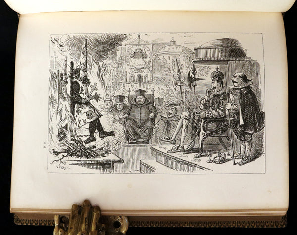 1874 Beautiful Morocco Binding - INGOLDSBY LEGENDS Illustrated by Cruikshank, Leech and Tenniel.
