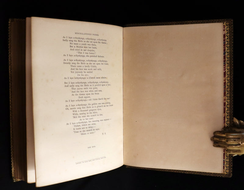 1874 Beautiful Morocco Binding - INGOLDSBY LEGENDS Illustrated by Cruikshank, Leech and Tenniel.