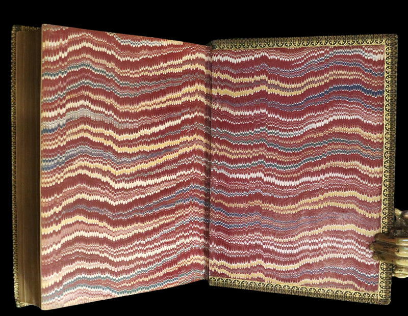 1874 Beautiful Morocco Binding - INGOLDSBY LEGENDS Illustrated by Cruikshank, Leech and Tenniel.