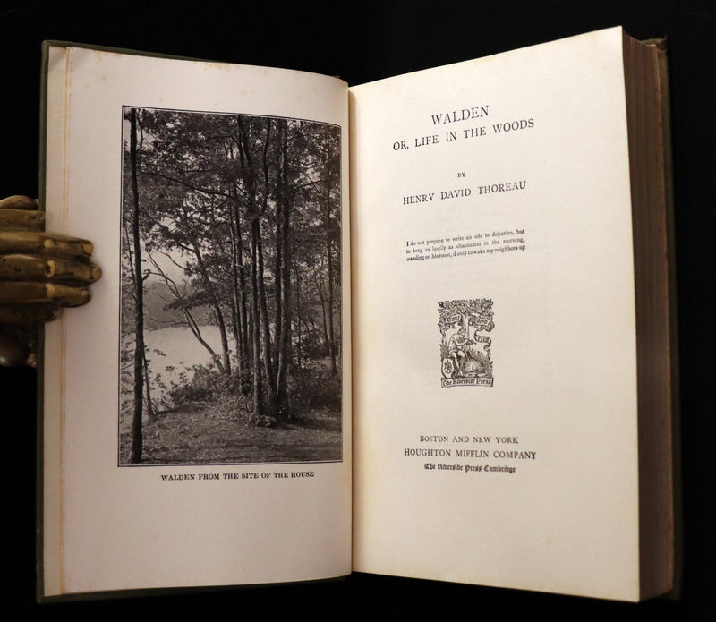1893 Scarce Edition - WALDEN or, Life in the Woods by Henry David Thoreau with Photogravures.