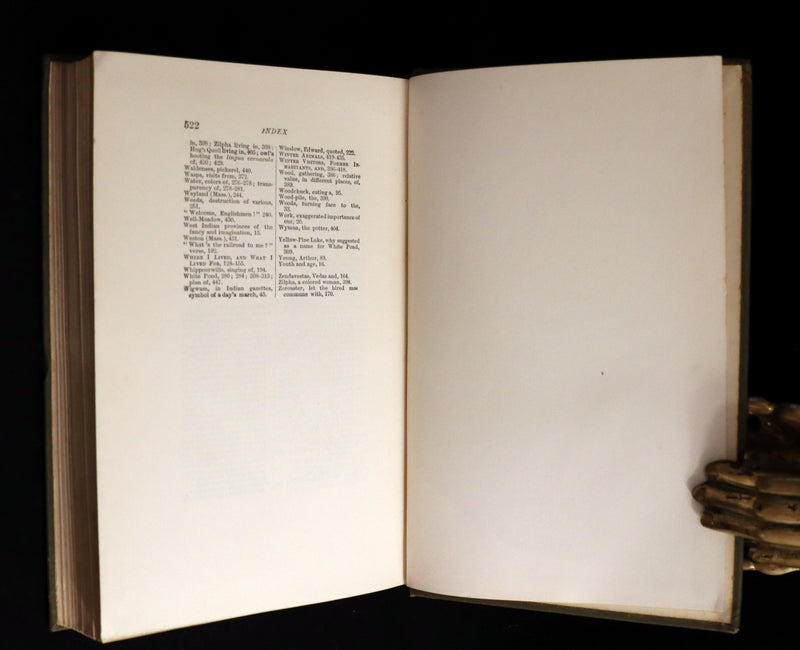 1893 Scarce Edition - WALDEN or, Life in the Woods by Henry David Thoreau with Photogravures.