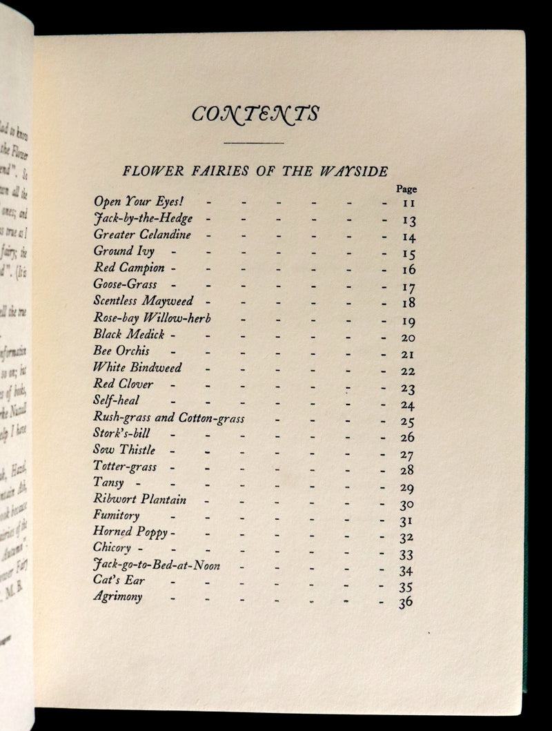 1950 Rare Cicely Mary Barker Book - FAIRIES OF THE FLOWERS AND TREES. First Edition.