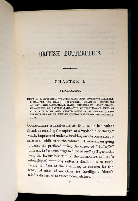 1860 Scarce Book - British Butterflies, Figures and Descriptions of Every Native Species by W. S. Coleman.