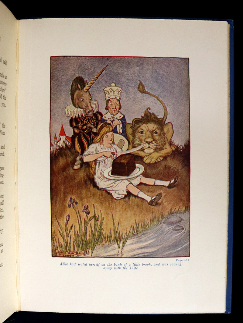 1916 Scarce Windermere Edition - Alice's Adventures in Wonderland & Through the Looking-Glass illustrated by Milo Winter.