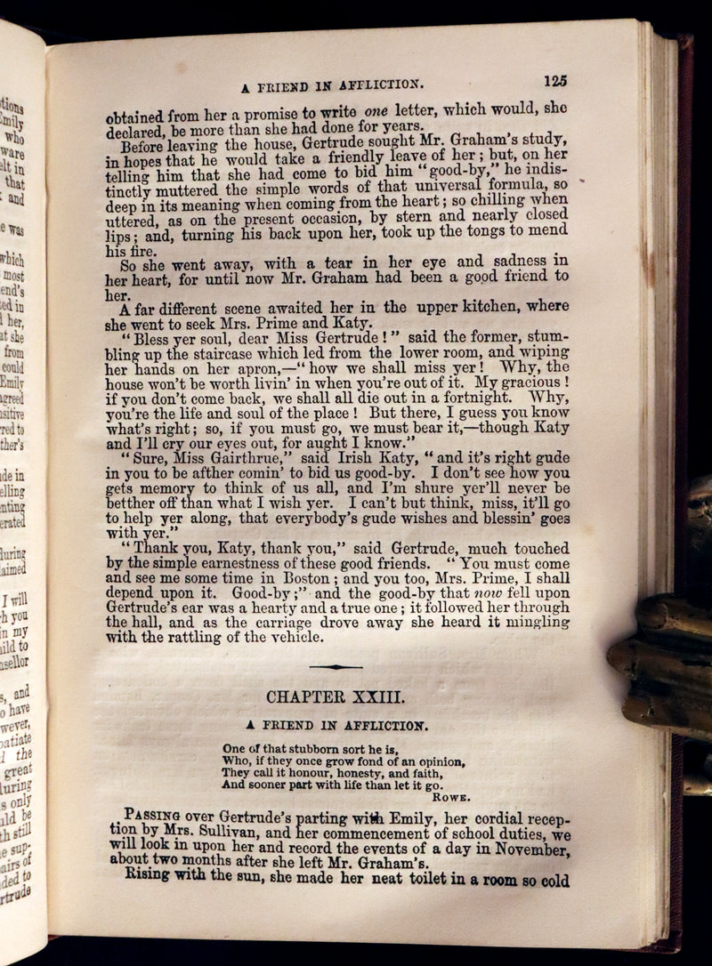 1875 Rare Victorian Book - The LAMPLIGHTER by Maria Susanna Cummins.