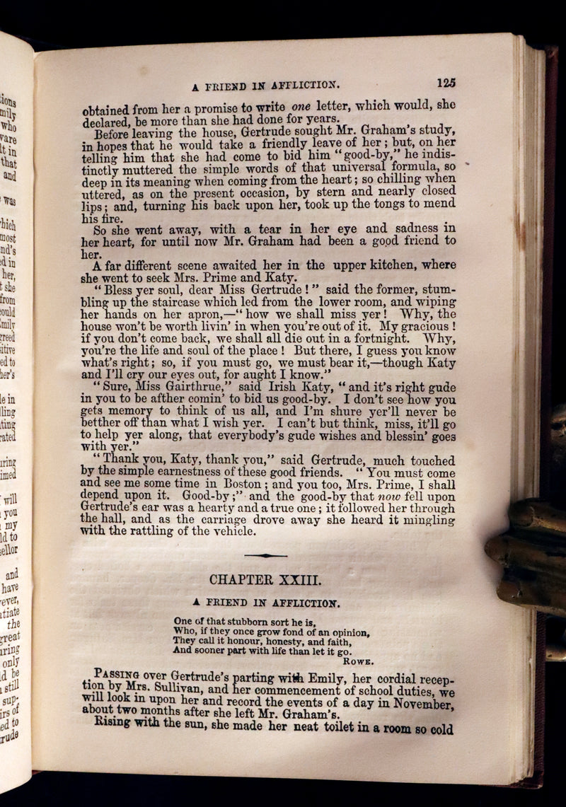 1875 Rare Victorian Book - The LAMPLIGHTER by Maria Susanna Cummins.