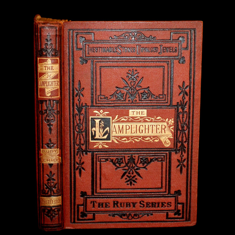 1875 Rare Victorian Book - The LAMPLIGHTER by Maria Susanna Cummins.