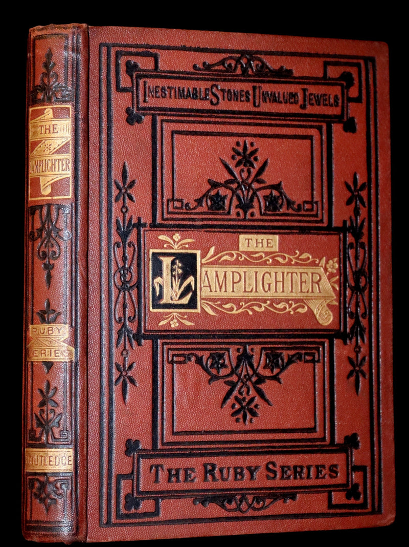 1875 Rare Victorian Book - The LAMPLIGHTER by Maria Susanna Cummins.