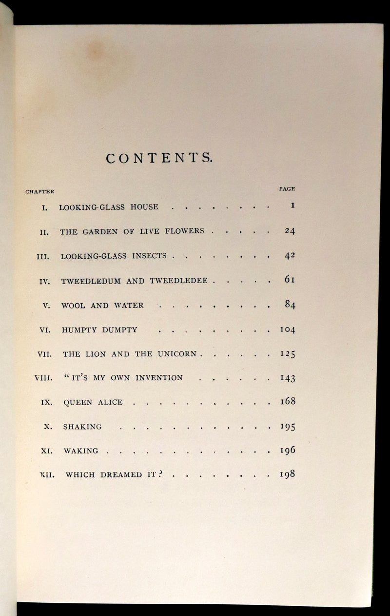 1894 Rare Victorian Book - Through the Looking Glass, and What Alice Found There by Lewis Carroll.