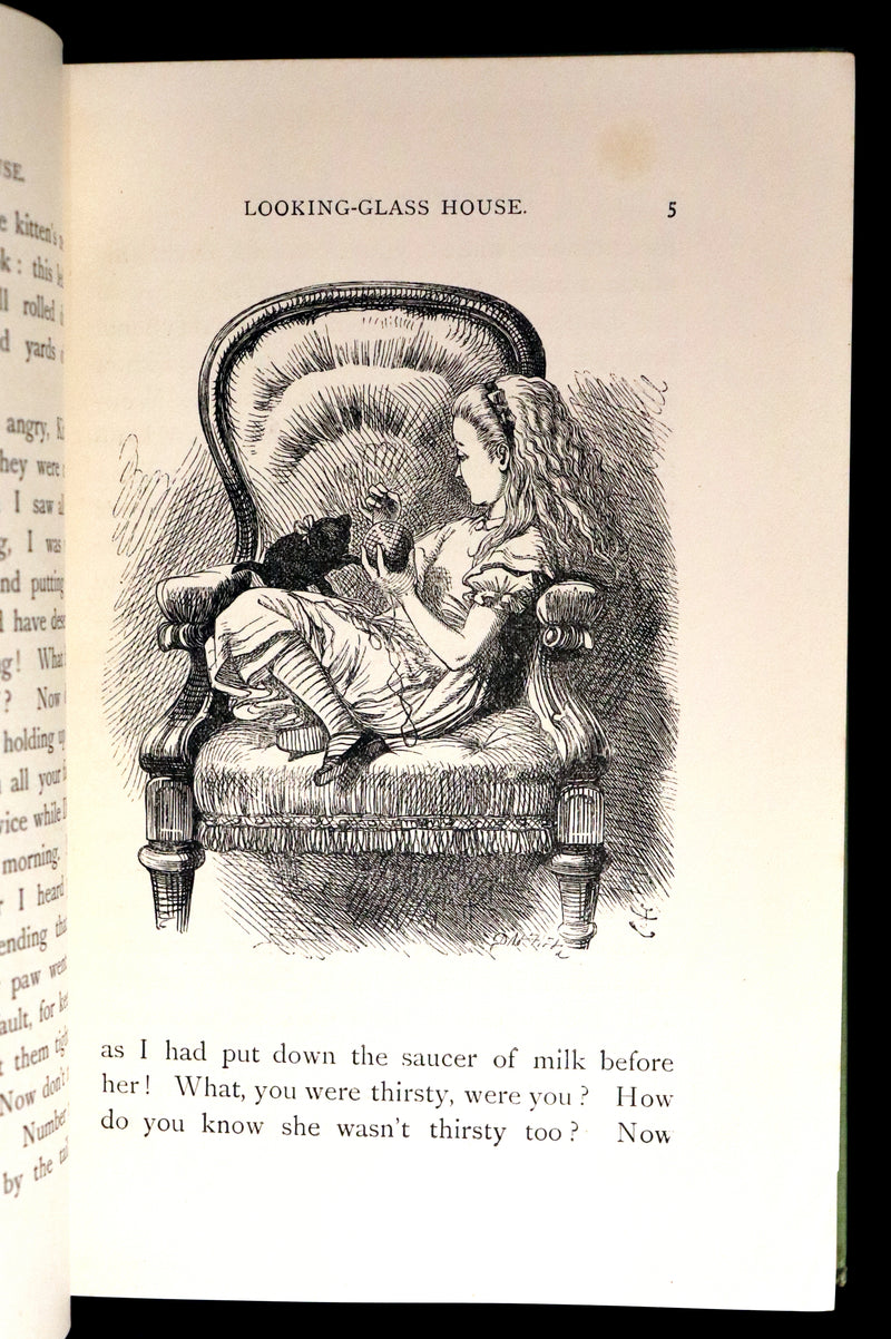 1894 Rare Victorian Book - Through the Looking Glass, and What Alice Found There by Lewis Carroll.
