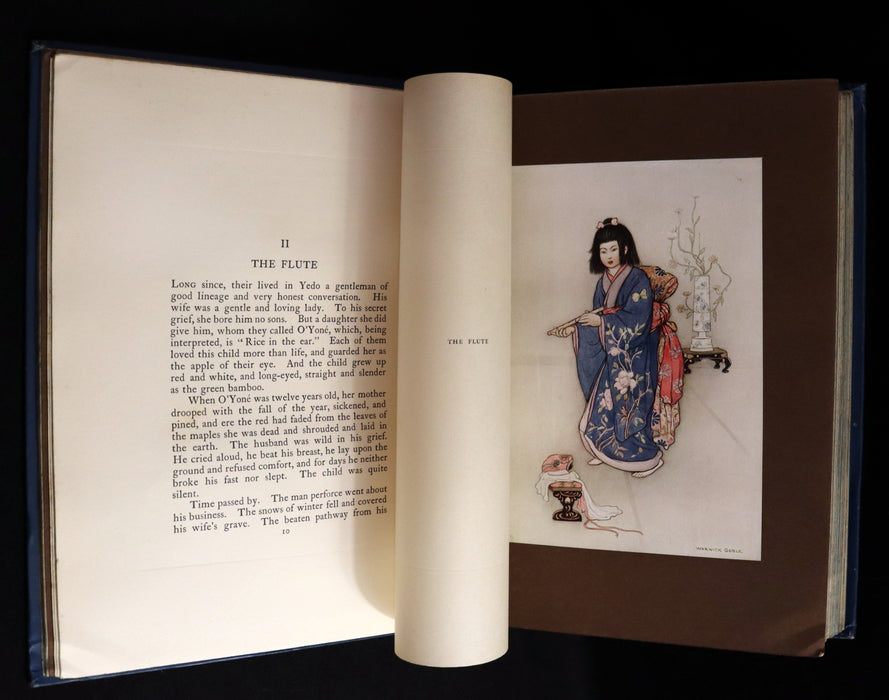 1910 Rare First Edition - Green Willow and Other Japanese Fairy Tales Illustrated by Warwick Goble.