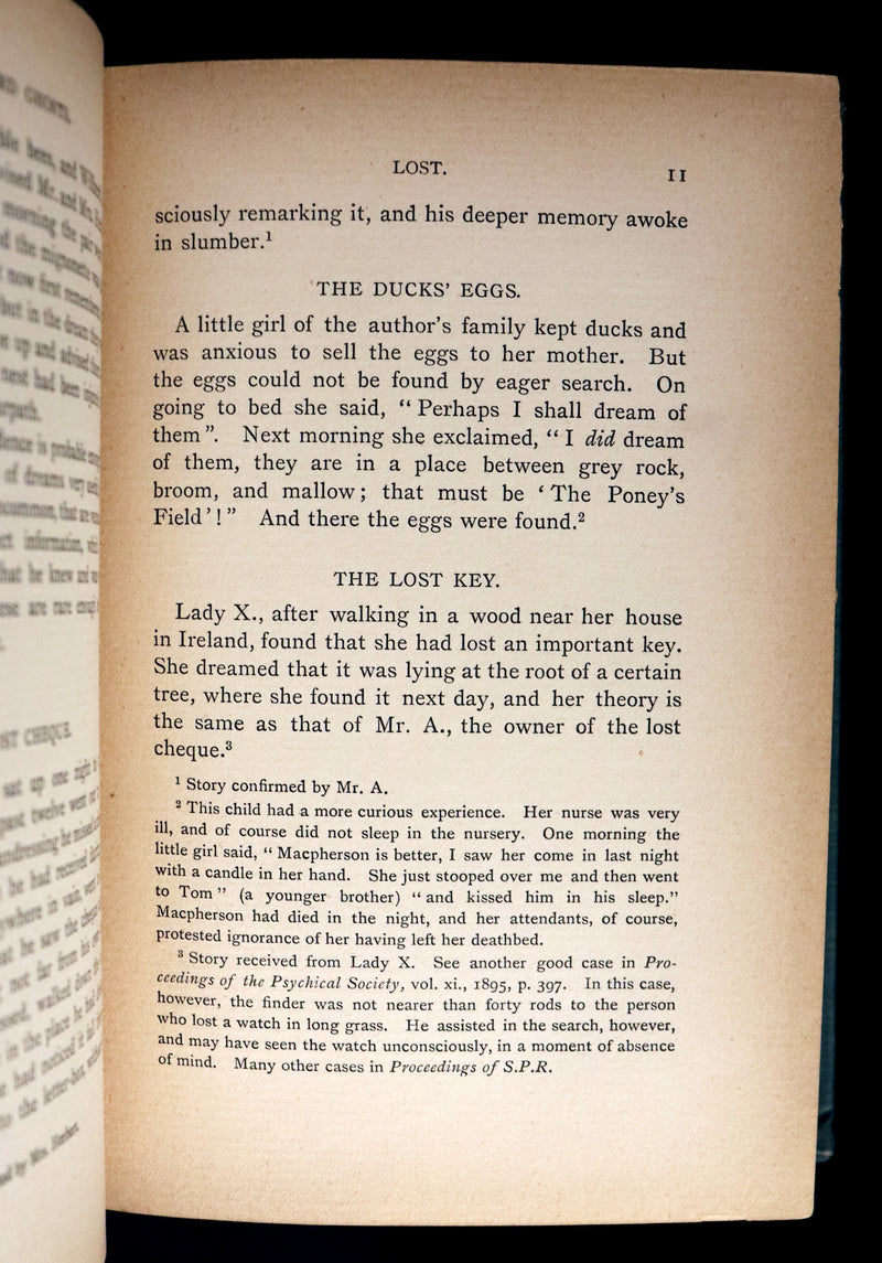 1897 Scarce First Edition - THE BOOK OF DREAMS AND GHOSTS by Andrew Lang.