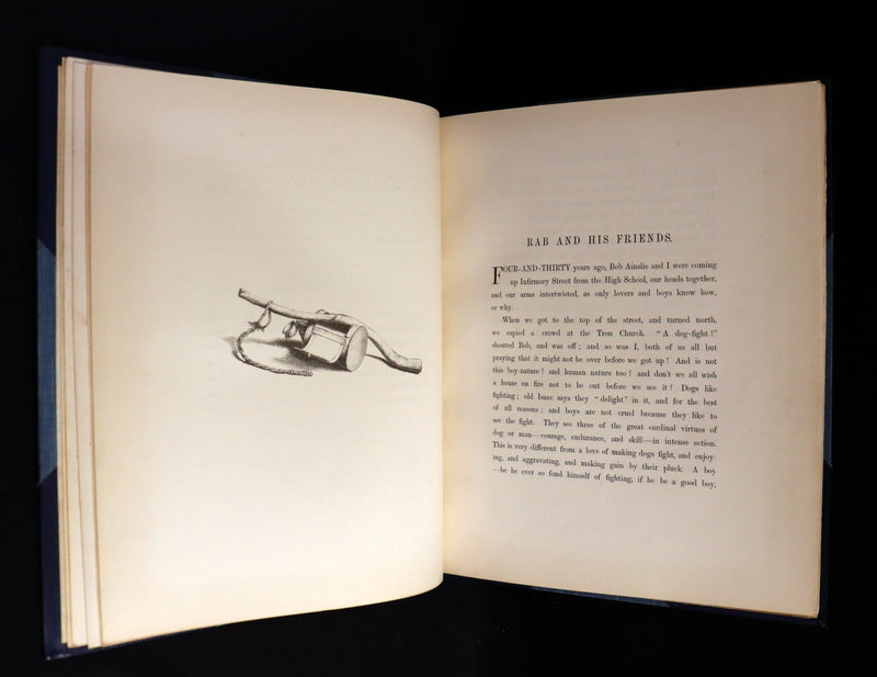 1862 Rare Dog Story in a Bayntun Binding - Rab and His Friends illustrated by Dr John Brown.