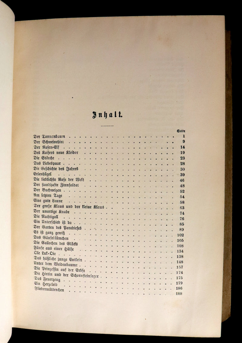 1888 Rare German Book - Hans Christian Andersen - Sammtliche Marchen - Complete FAIRY TALES. Illustrated.